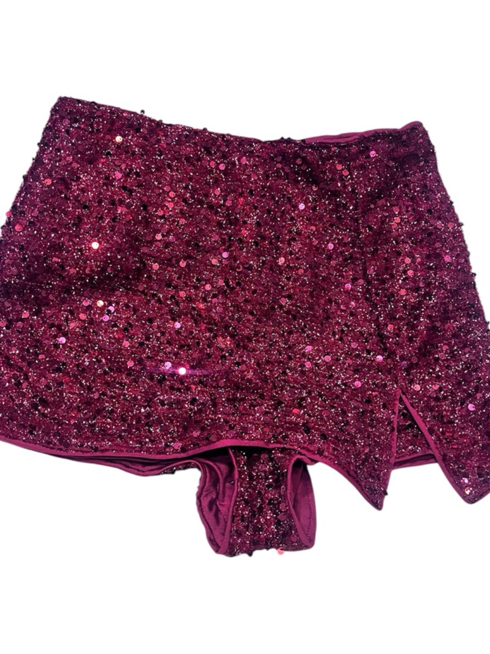 SHEIN Sparkling Sequin Mini Skirt — Deep Pink - Picture 5 of 9